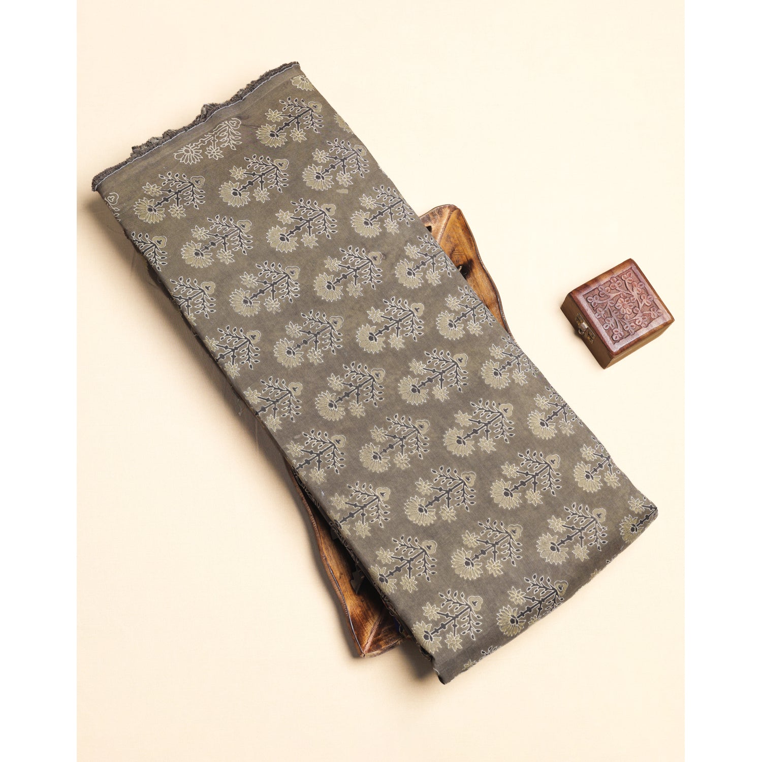 CREPE AJRAKH PRINTED FABRIC