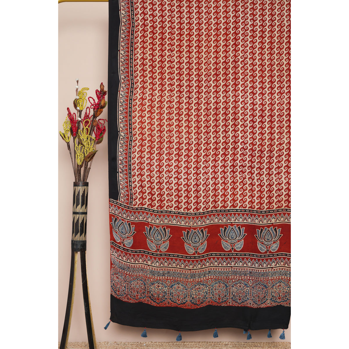 PURE MODAL SILK AJRAKH DUPATTA