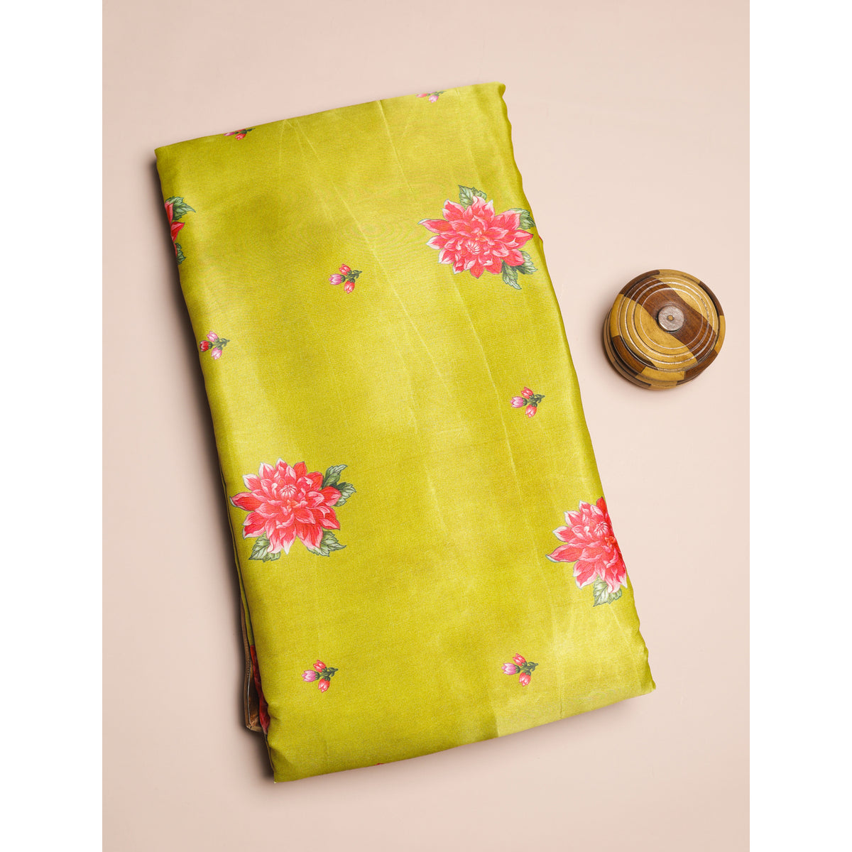 GAJJI SILK FLORAL PRINTED FABRIC