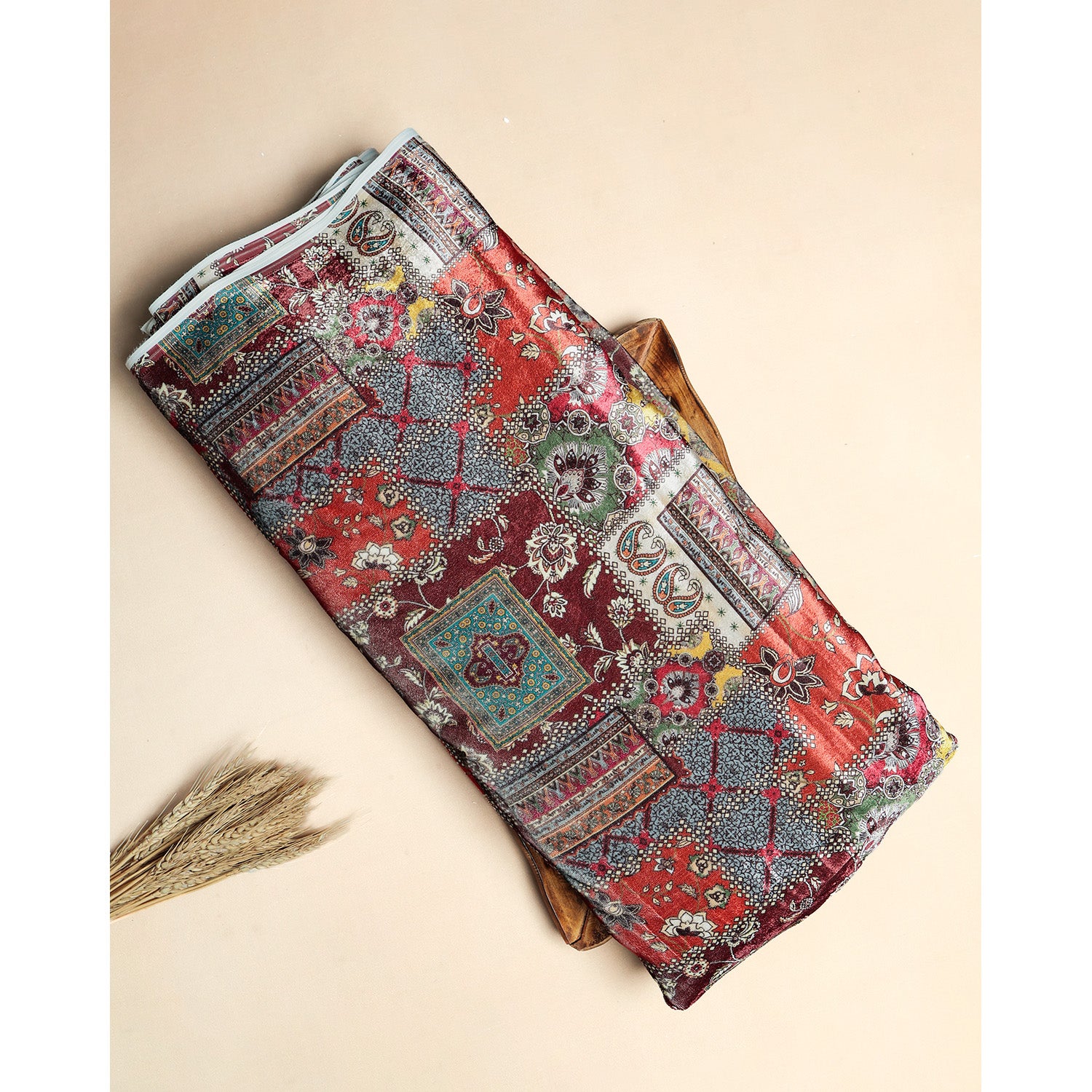 MEHFIL-E-RANG - VELVET DIGITAL PRINTED FABRIC
