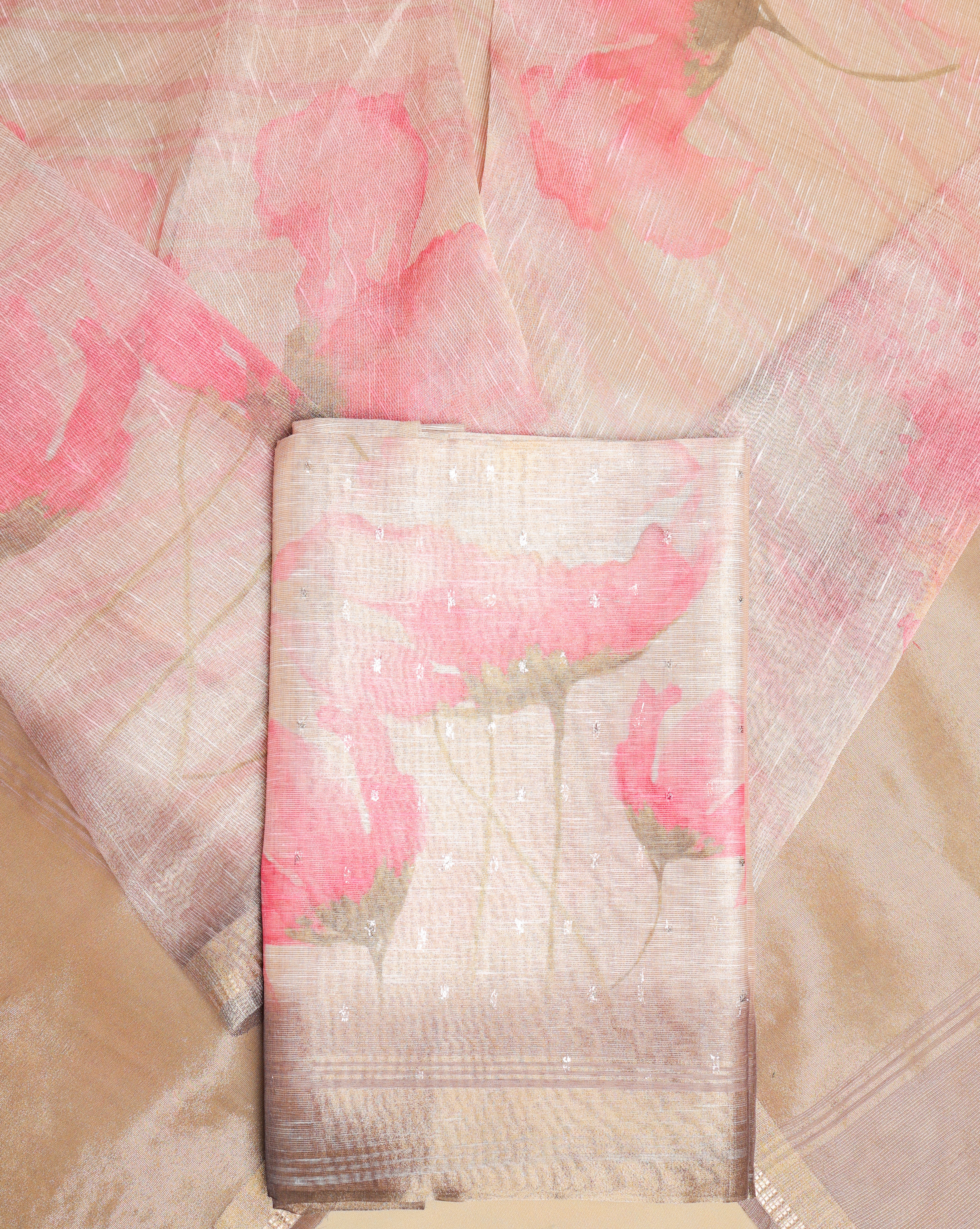 TEHZEEB - TISSUE SILK PRINTED 2 PIECE SET