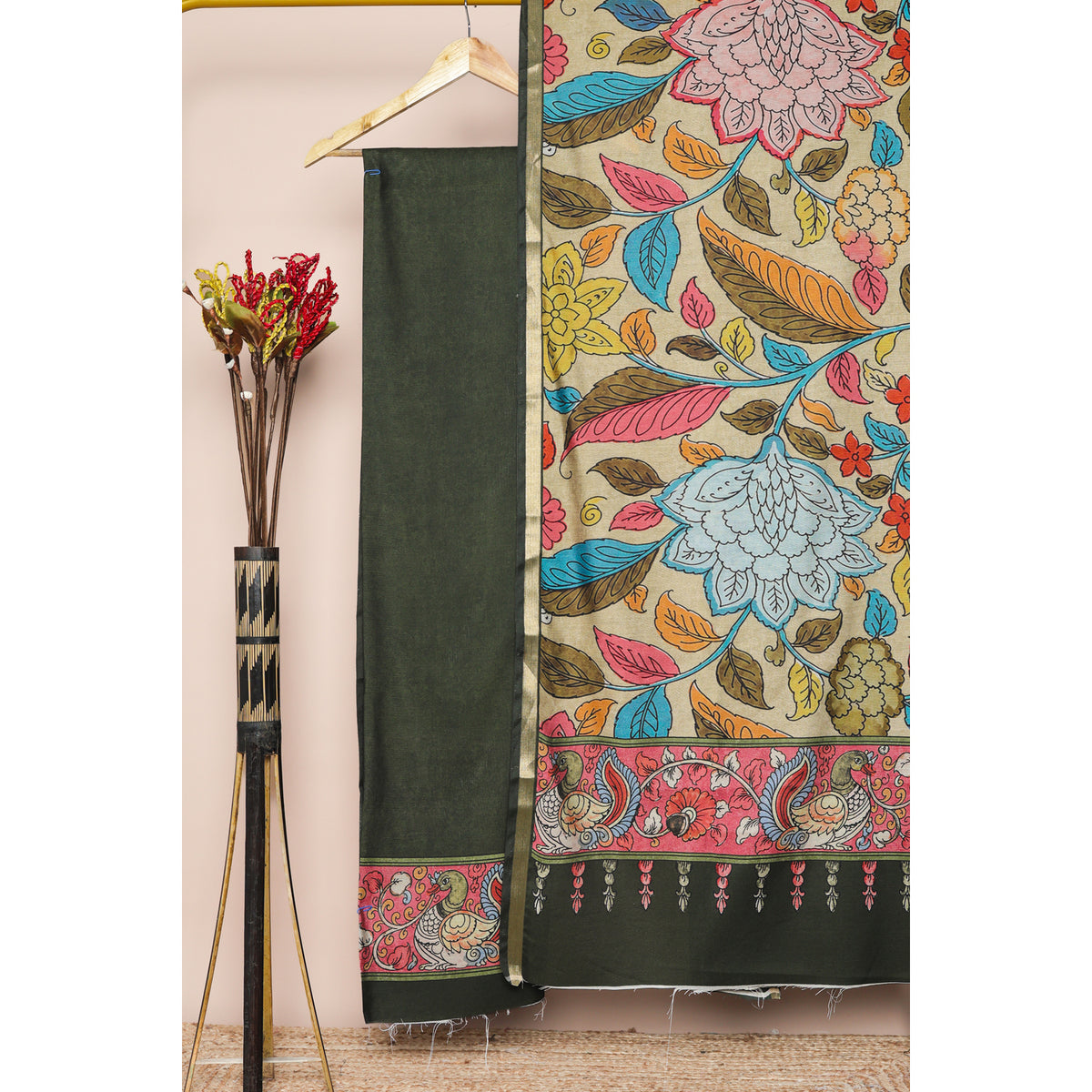 MAHESHWARI SILK PRINTED 2 PIECE SET