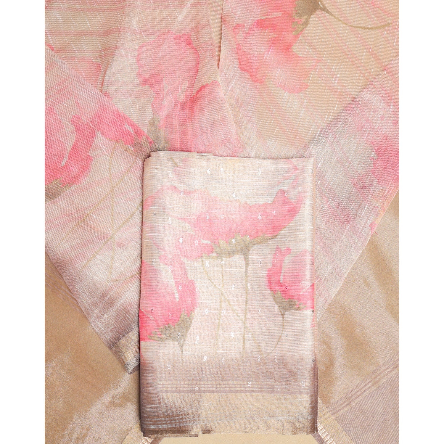 TEHZEEB - TISSUE SILK PRINTED 2 PIECE SET