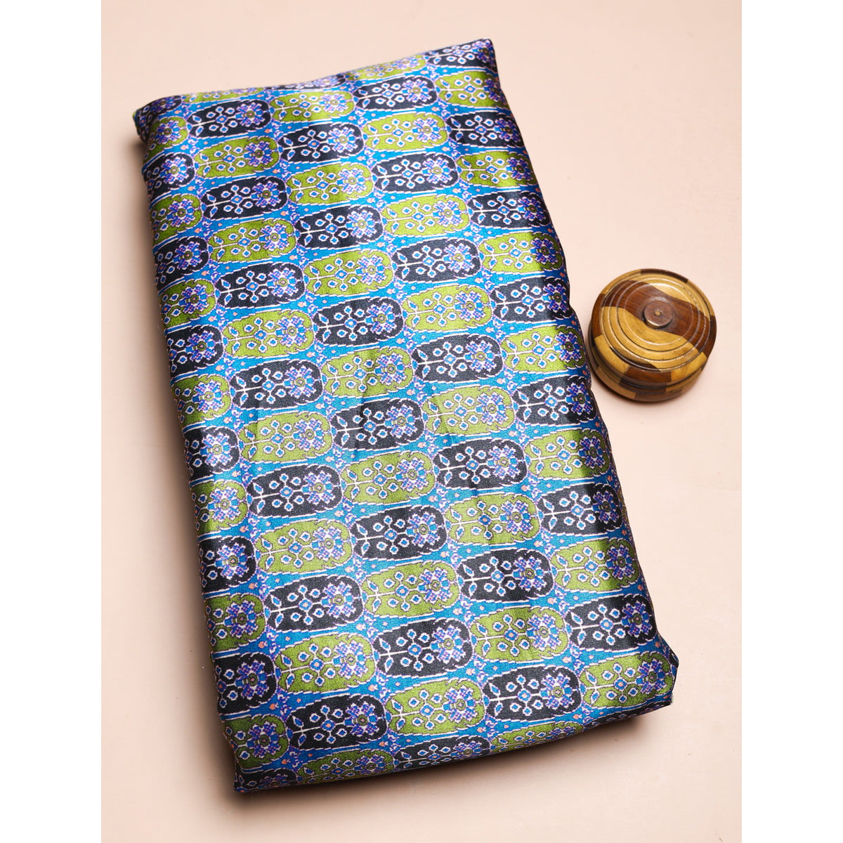 PURE MASHRU GAJJI SILK PATOLA PRINTED FABRIC