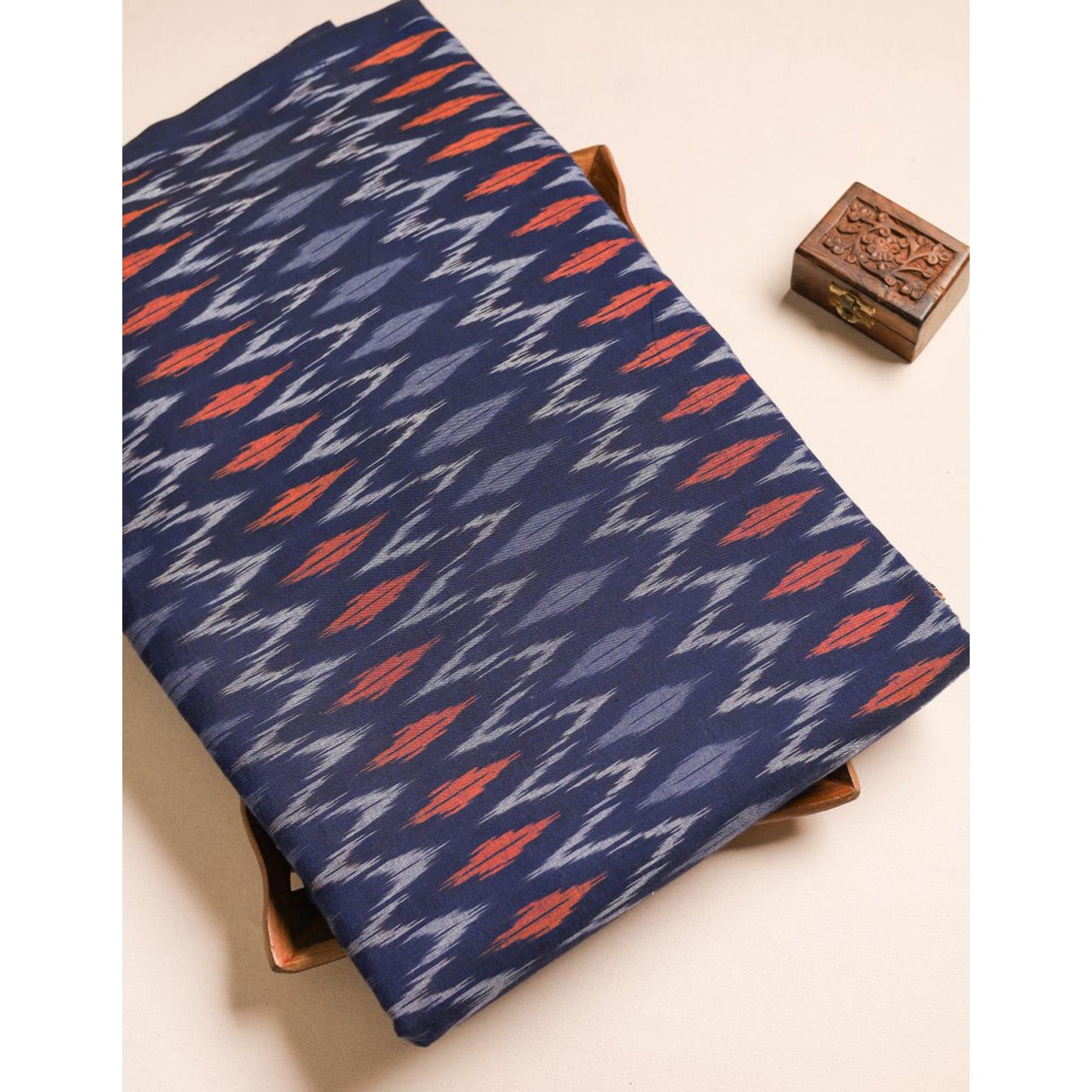 Mercerised Cotton Ikat Fabric