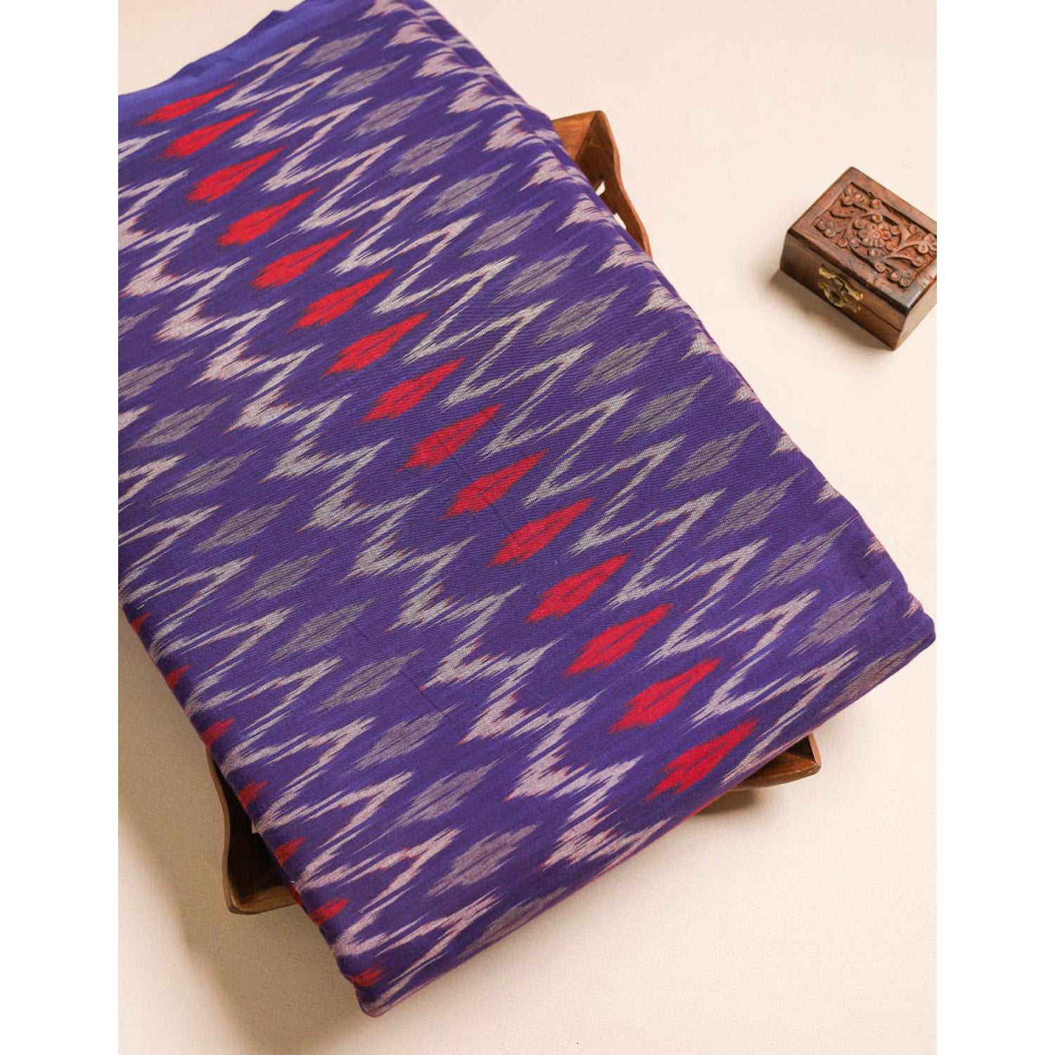 Mercerised Cotton Ikat Fabric