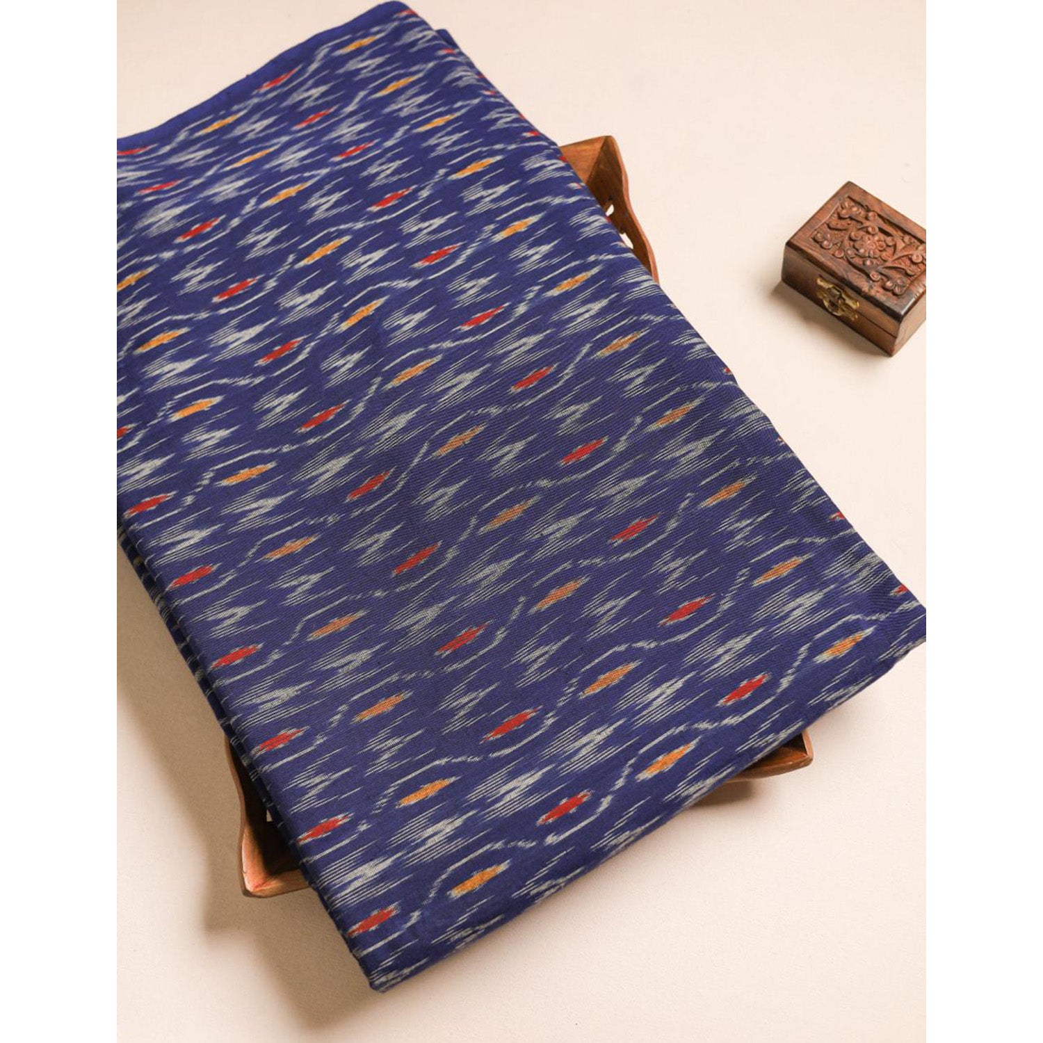 Mercerised Cotton Ikat Fabric