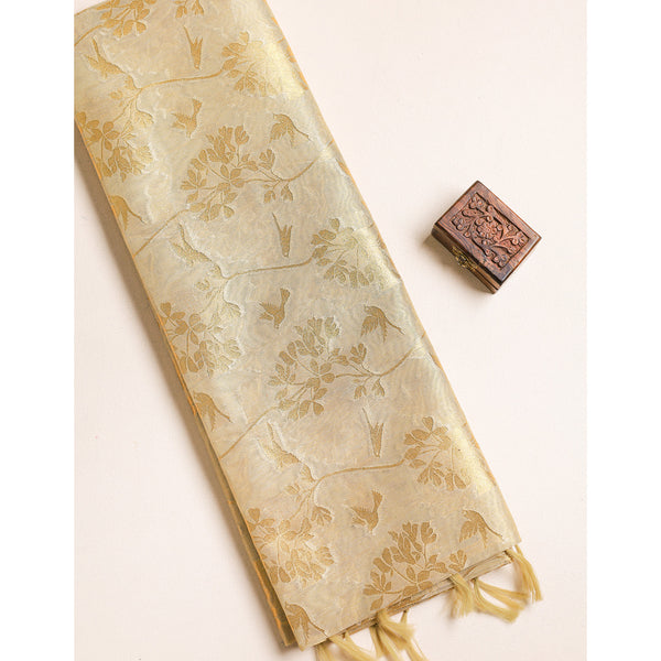 TISSUE SILK WOVEN SAREE