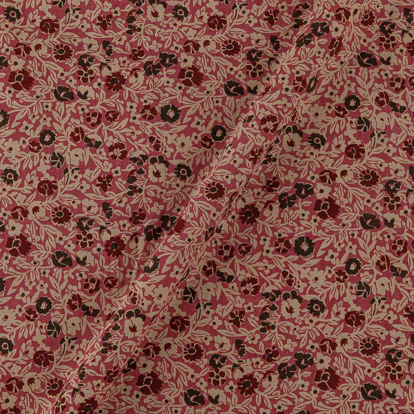 Buy Cotton Coral Colour Floral Jaal Print Natural Kalamkari Fabric Online 2074CF7