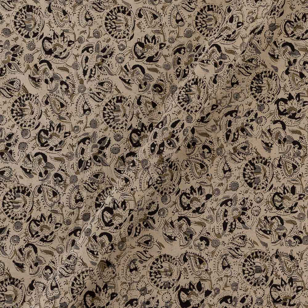 Cotton Off White Colour Jaal Print Natural Kalamkari Fabric Online 2074CW4