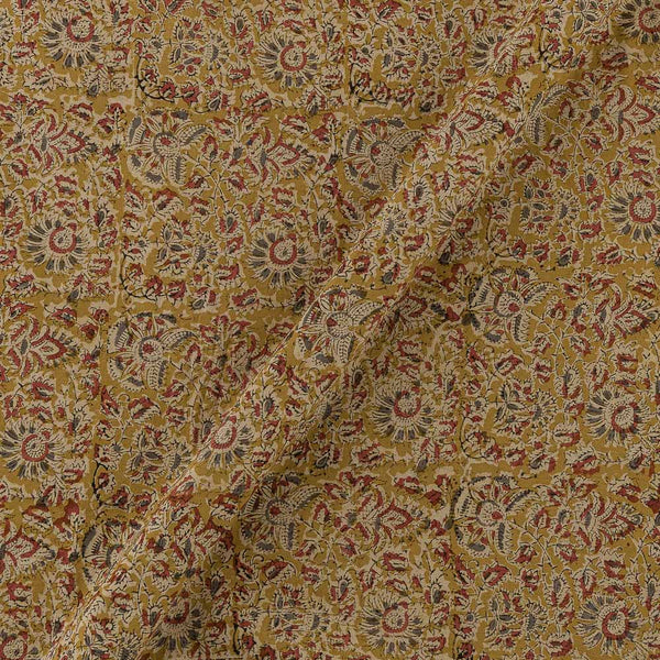 Cotton Olive Colour Jaal Print Natural Kalamkari Fabric Online 2074DA6
