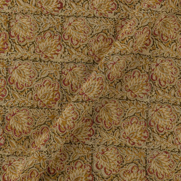 Cotton Beige Colour Jaal Print Natural Kalamkari Fabric Online 2074DD3