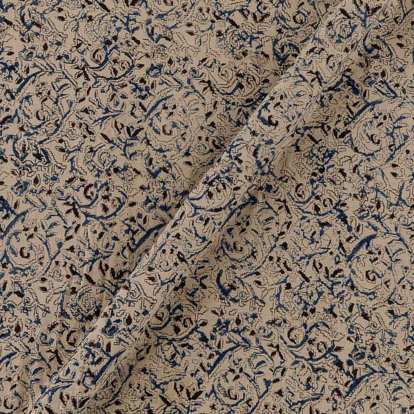 Cotton Off White Colour Jaal Print Natural Kalamkari Fabric Online 2074DR