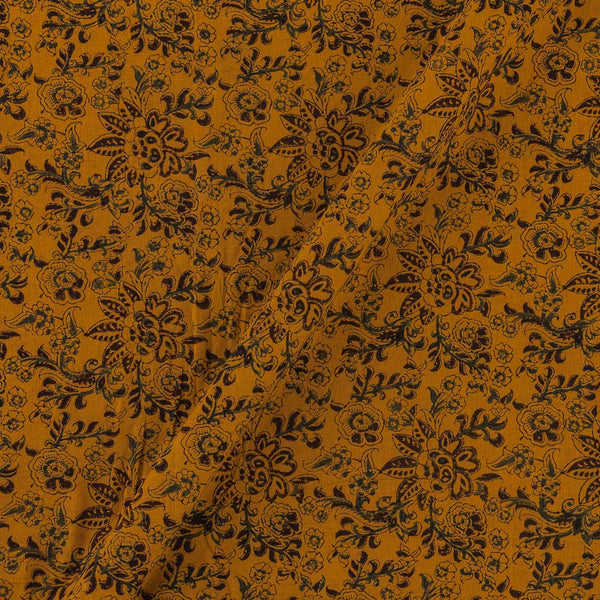 Upscaled Cotton Apricot Orange Colour Jaal Natural Kalamkari Fabric Online 2074DT1