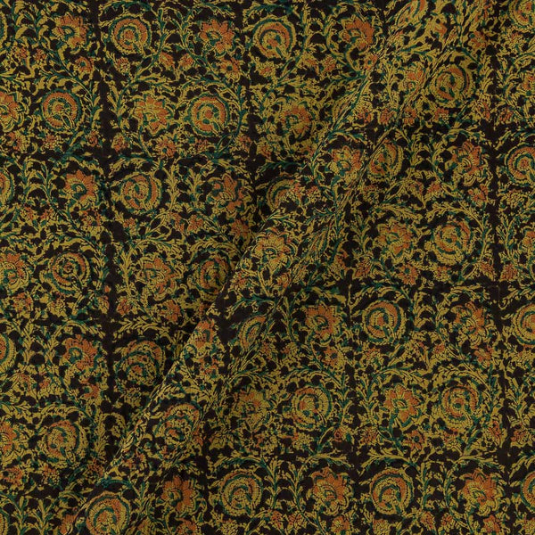 Upscaled Cotton Carbon Colour Jaal Natural Kalamkari Fabric Online 2074DW