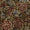 Cotton Olive Green Colour Floral Block Print Natural Kalamkari Fabric Online 2074YT4
