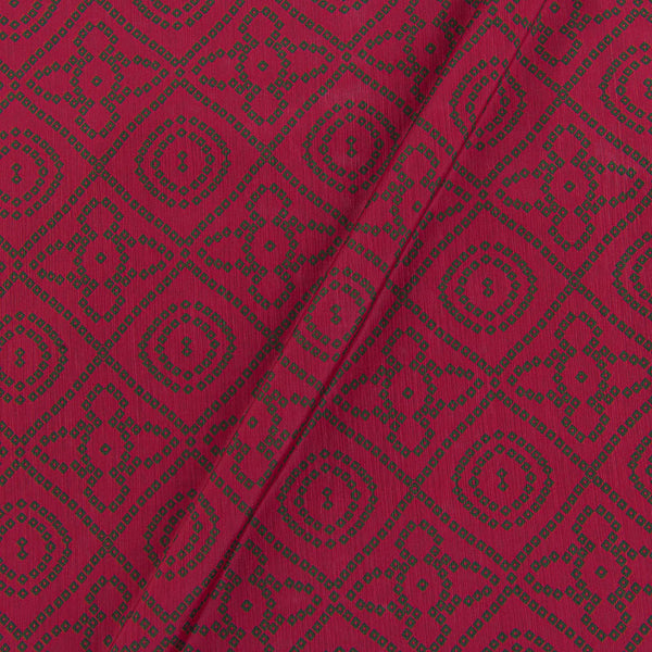 Buy Bandhani Print Cherry Colour Chinon Fabric Online 2081B