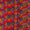Geometric Print on Red Colour Flat Chiffon 58 Inches Width Fabric