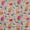 Chinon Chiffon Beige Colour Floral Print Fabric