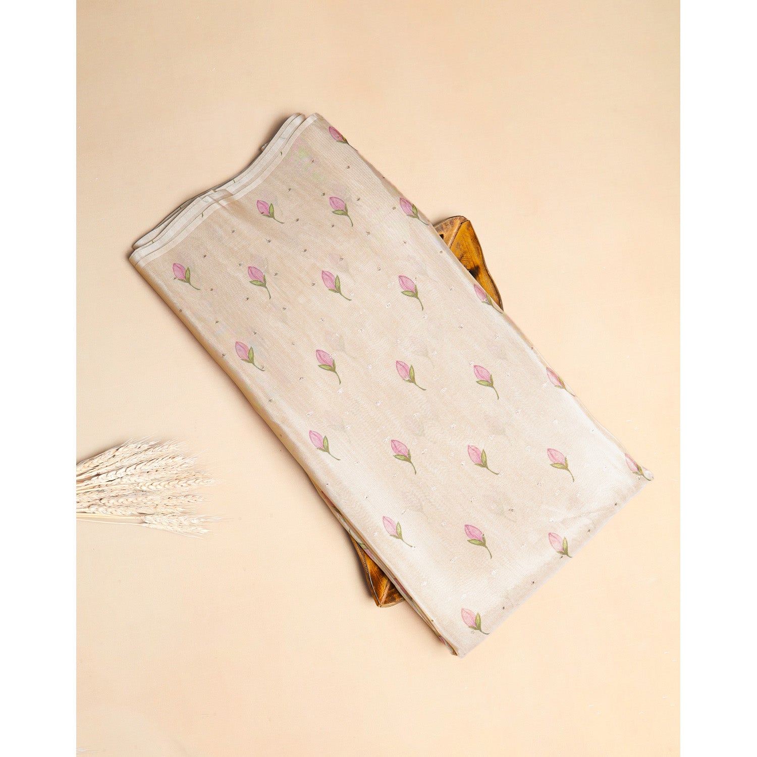 SHIMMER TISSUE PRINTED BUTTA FABRIC