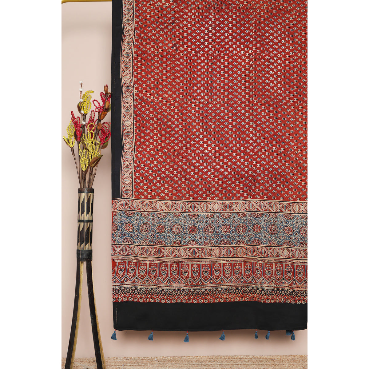 PURE MODAL SILK AJRAKH DUPATTA