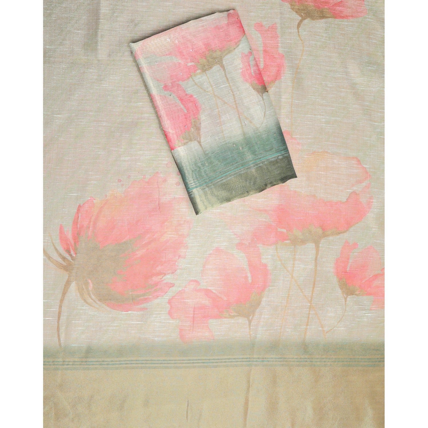 TEHZEEB - TISSUE SILK PRINTED 2 PIECE SET