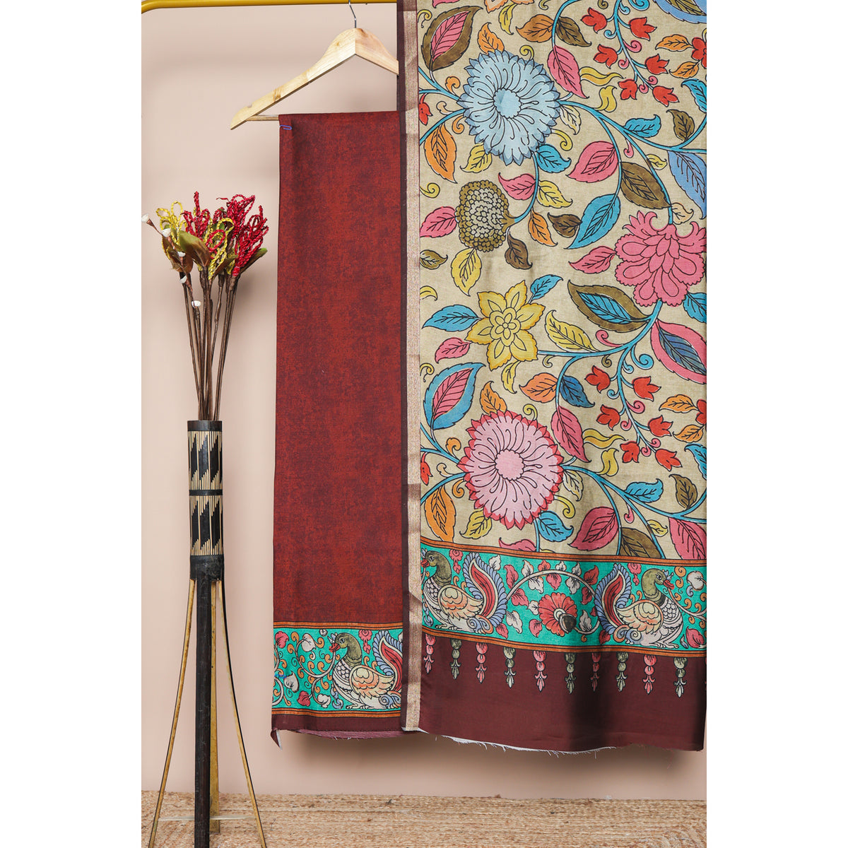 MAHESHWARI SILK PRINTED 2 PIECE SET