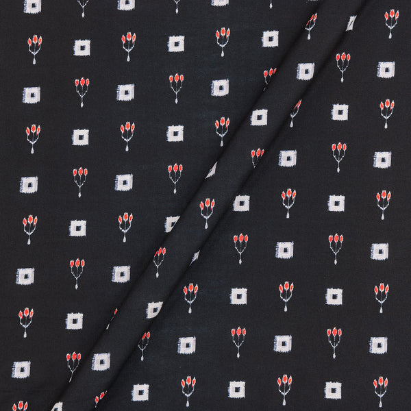 Moss Crepe Black Digital Geometric Print 46 inches Width Fabric freeshipping - SourceItRight