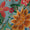 Satin Georgette Feel Aqua Colour Floral Print Fabric