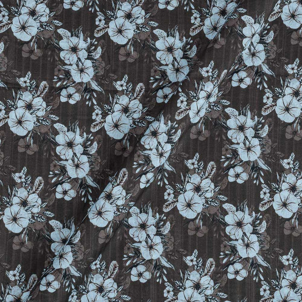 Super Fine Cotton (Mul Type) Brown Colour Premium Digital Floral Print Fabric freeshipping - SourceItRight