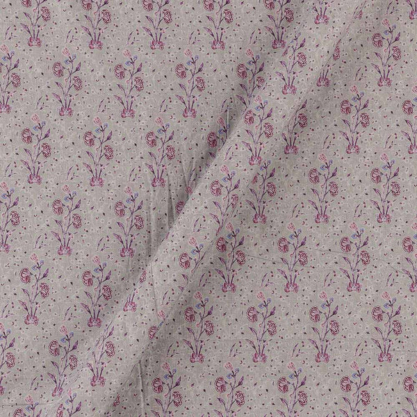 Super Fine Cotton (Mul Type) Grey Colour Premium Digital Floral Print Fabric Online 2151QP3