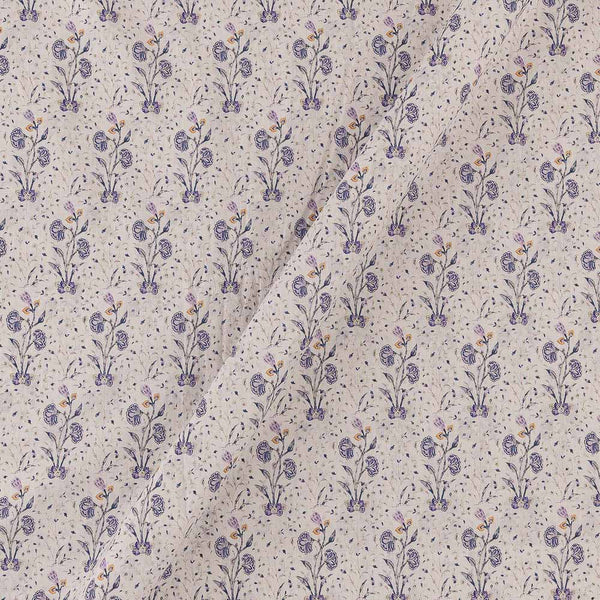 Super Fine Cotton Mul White Colour Premium Digital Floral Print 43 Inches Width Fabric