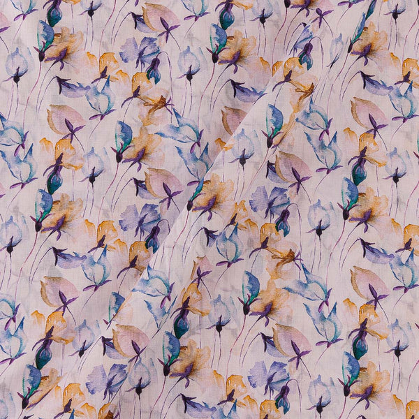 Super Fine Cotton (Mul Type) Light Pink Colour Premium Digital Floral Print Fabric Online 2151QU1