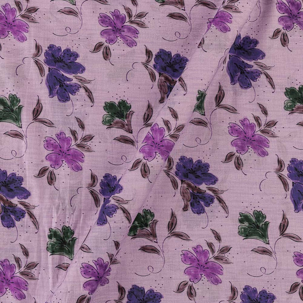 Super Fine Cotton (Mul Type) Purple Colour Premium Digital Floral Print Fabric Online 2151RA2