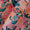 Super Fine Cotton Mul Peach Orange Colour Premium Digital Leaves Print Fabric Online 2151RG4