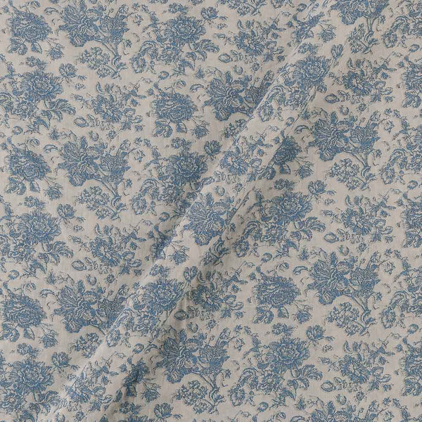 Buy Super Fine Cotton Mul Pearl White Colour Premium Digital Floral Jaal Print Fabric Online 2151RK