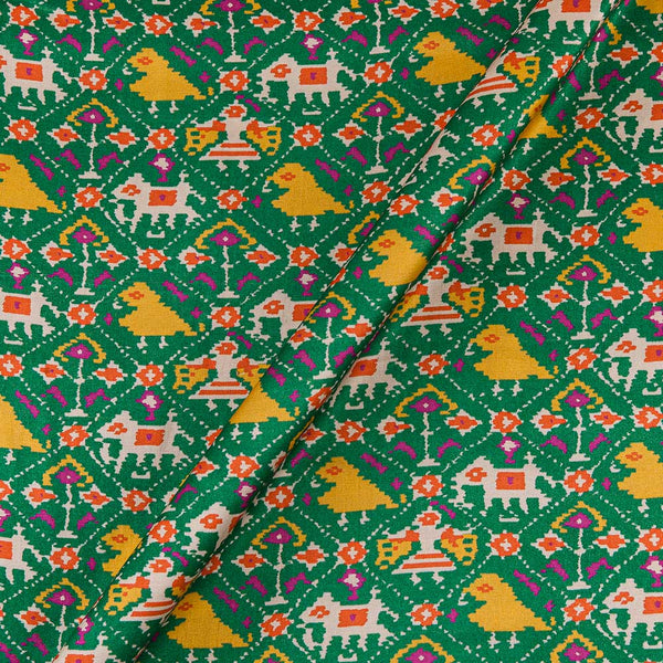 Mashru Gaji Green Colour Digital Patola Print Fabric Online 2164CI5