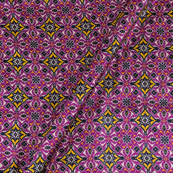Mashru Gaji Lavender Pink Colour Digital Patola Print 46 Inches Width Fabric