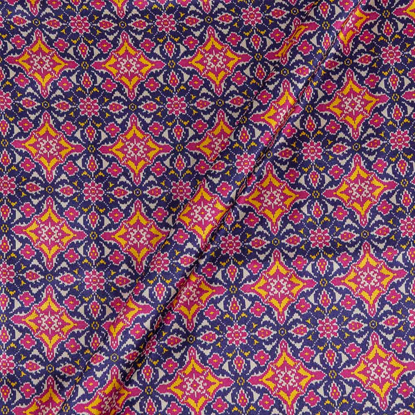 Mashru Gaji Violet Purple Colour Patola Print 46 Inches Width Fabric