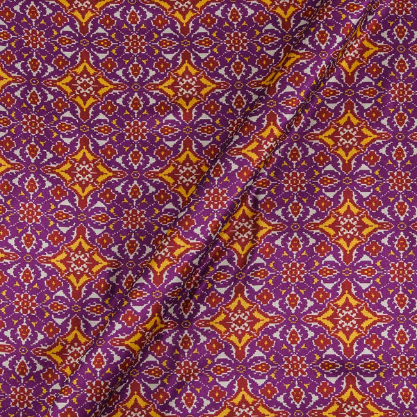 Mashru Gaji Magenta Pink Colour Patola Print 46 Inches Width Fabric