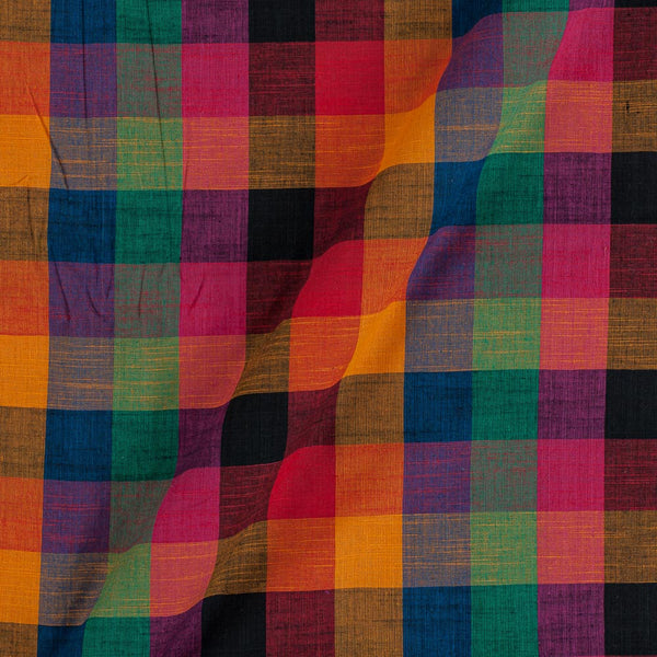 Slub Cotton Multi Colour Rangoli Checks 43 Inches Width Fabric freeshipping - SourceItRight