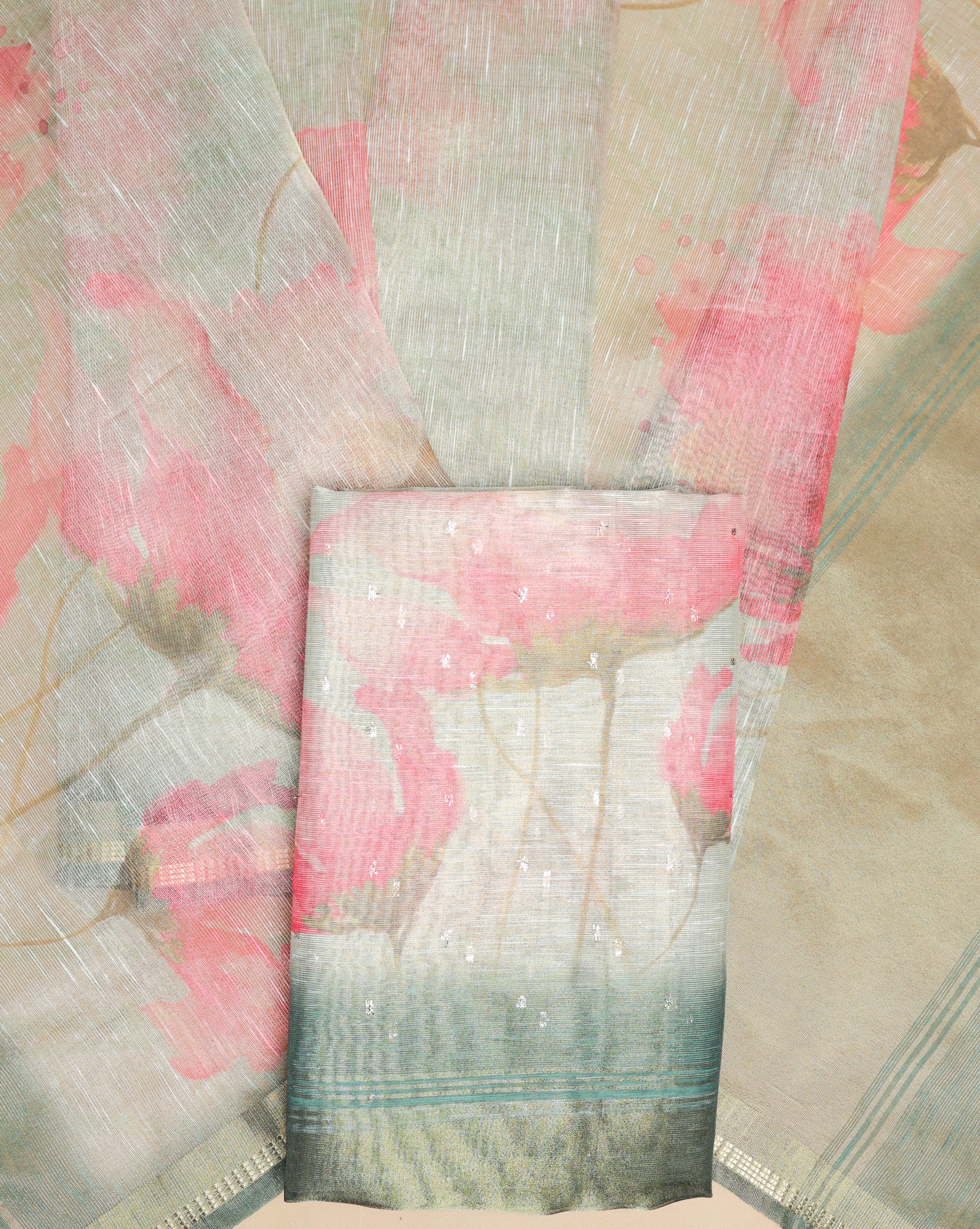 TEHZEEB - TISSUE SILK PRINTED 2 PIECE SET