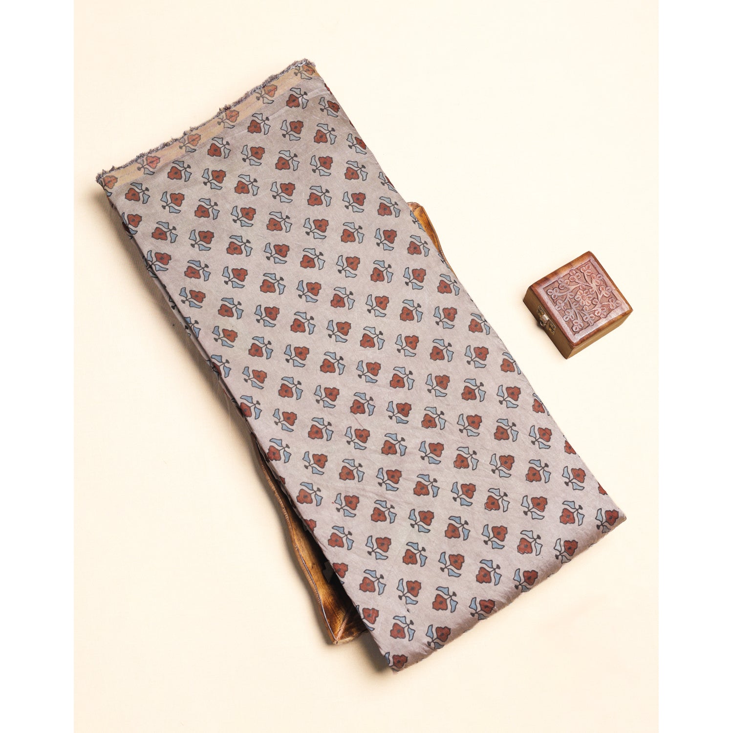 CREPE AJRAKH PRINTED FABRIC