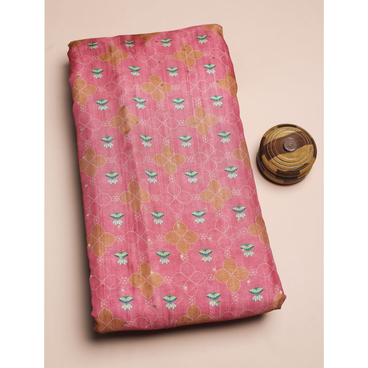 SEMI TUSSAR PRINTED FABRIC