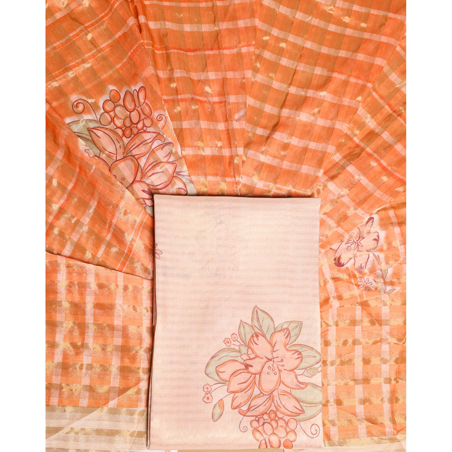 AABHA LUXE - CHANDERI SILK 2 PIECE SET