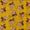 Chinon Chiffon Silk Feel Turmeric Yellow Colour Floral Print 43 Inches Width Viscose Fabric