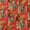 Chinon Chiffon Silk Feel Sugar Coral Colour Abstract Print 43 Inches Width Viscose Fabric