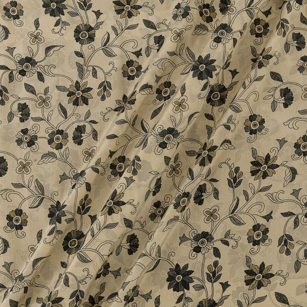 Jaal Prints on Off White Colour Crepe Silk Feel Viscose Fabric Online 2220AB