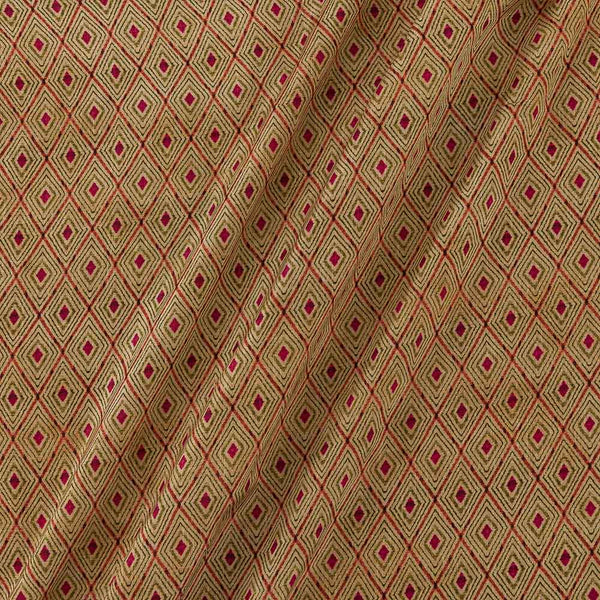 Geometric Prints on Beige Colour Crepe Silk Feel Viscose Fabric Online 2220AI