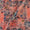 Organza Peach Orange Colour Digital Floral Print Fabric Online 2223HE